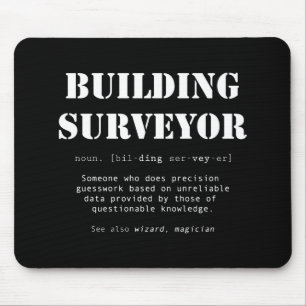Funny Building Surveyor Dictionary Gift Mouse Mat
