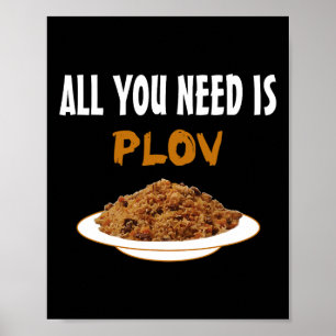Funny Bukharian Uzbek Food - Plov Lover Bbq Tee Gi Poster