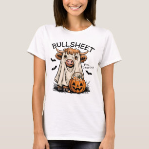 Funny Bull Ghost Halloween Costume Pun Shirt
