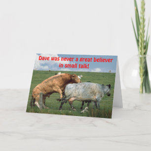 Funny Bull Mounting A Cow Greeting Card