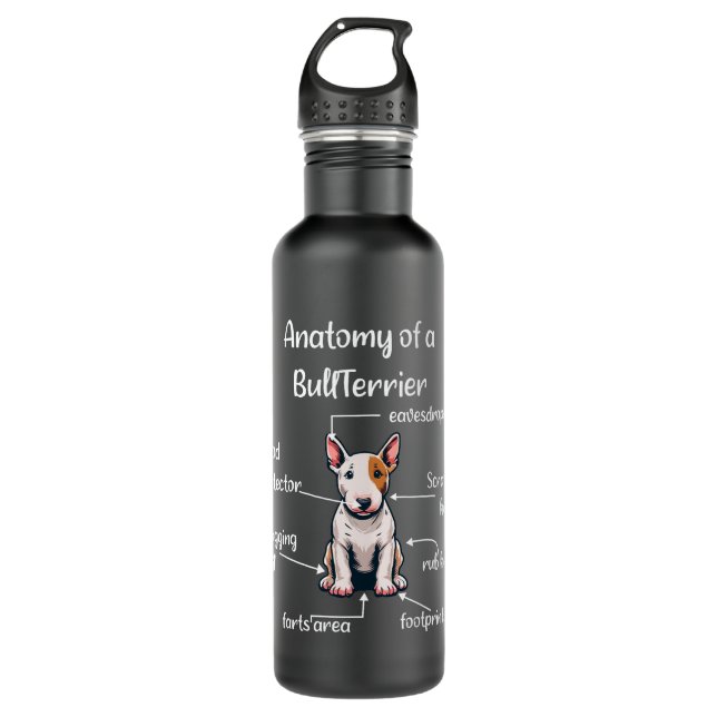 Funny Bull Terrier Dog 710 Ml Water Bottle (Front)