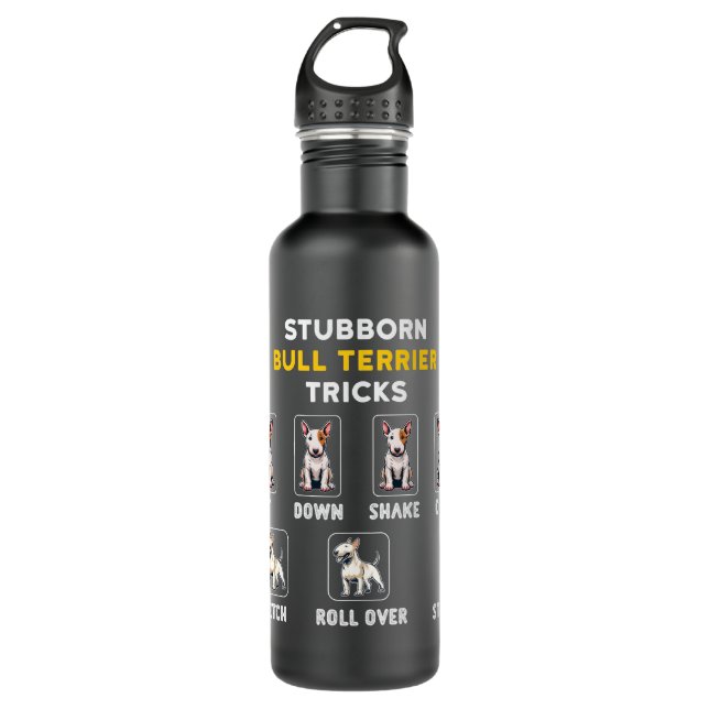 Funny Bull Terrier Dog 710 Ml Water Bottle (Front)
