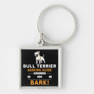 Funny Bull Terrier Dog Key Ring
