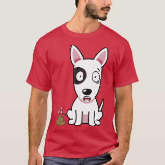 Funny Bull Terrier Smells Poo Poo T-Shirt