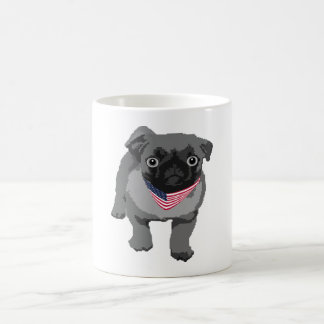 Funny Bulldog American Flag Coffee Mug