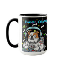 Funny Bulldog "Barkonaut" Space Dog Lover Gift 