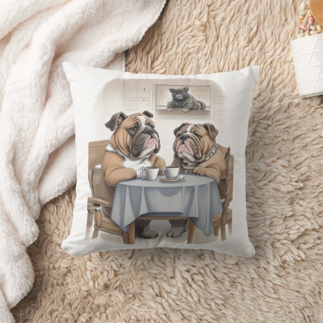 Funny Bulldog Cushion (Blanket)