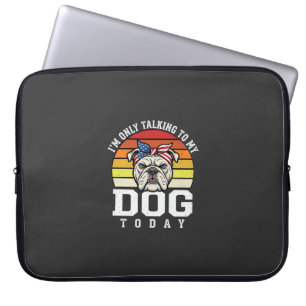 Funny Bulldog Dog Lover Retro Quote Laptop Sleeve