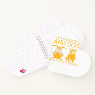 Funny Bulldog I Like Motorcycles And Dogs Notebook