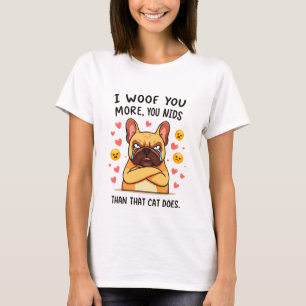 Funny Bulldog Jealous Valentine T-Shirt