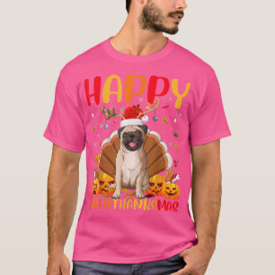 Funny Bulldog Lover Happy Bulldog HelloThanksMas T-Shirt