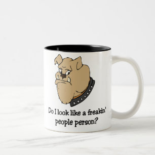 Funny bulldog mug