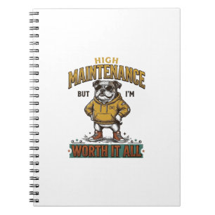 Funny Bulldog Quote Vintage Engraving T-Shirt Desi Notebook