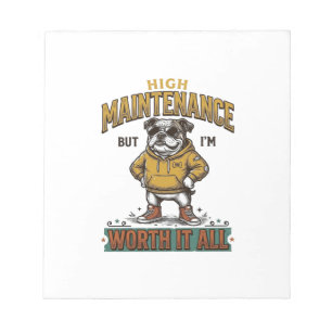 Funny Bulldog Quote Vintage Engraving T-Shirt Desi Notepad
