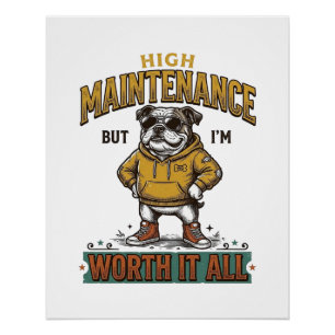 Funny Bulldog Quote Vintage Engraving T-Shirt Desi Poster