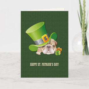 Funny Bulldog St. Patrick's Day  Card