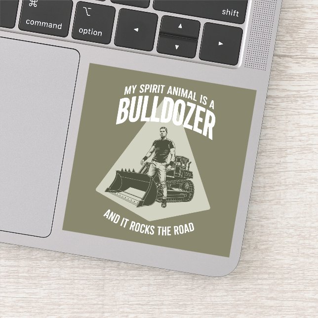 Funny Bulldozer Truck Driver Saying Minimalist (Detail)