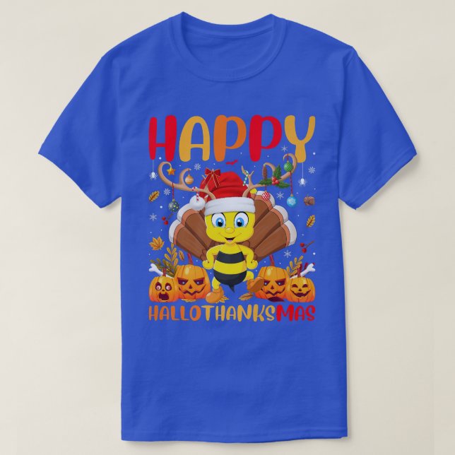 Funny Bumble Bee Lover Happy Bumble Bee HelloThank T-Shirt (Design Front)
