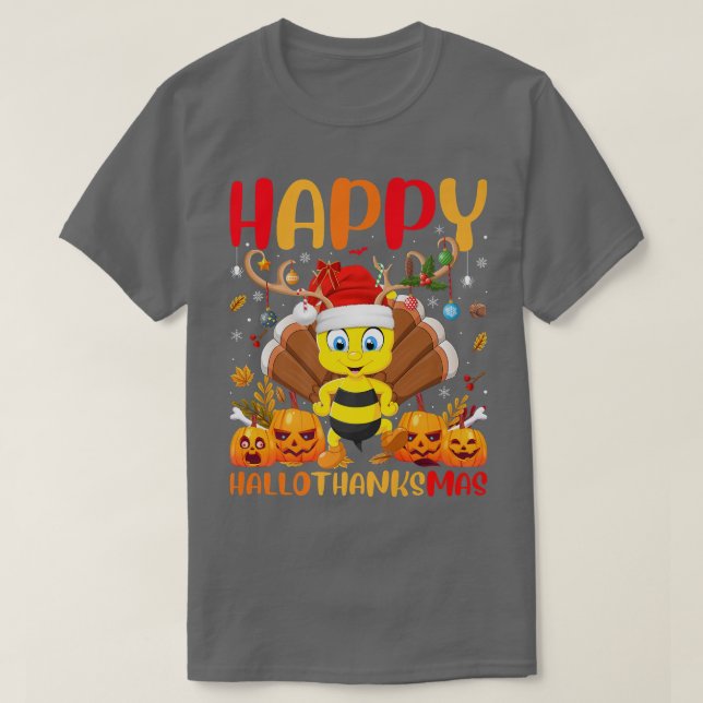 Funny Bumble Bee Lover Happy Bumble Bee HelloThank T-Shirt (Design Front)