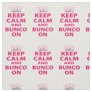Funny Bunco Dice Novelty Keep Calm Fabric