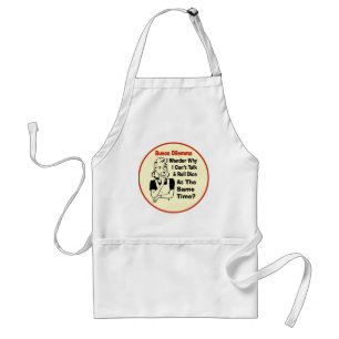 Funny Bunco Dilemma With Retro Woman Standard Apron