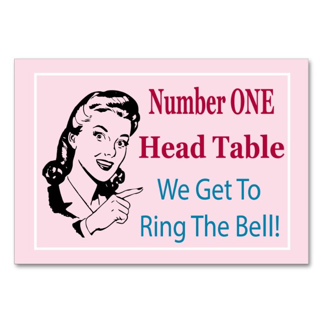 Funny Bunco Head Table Card (Front)