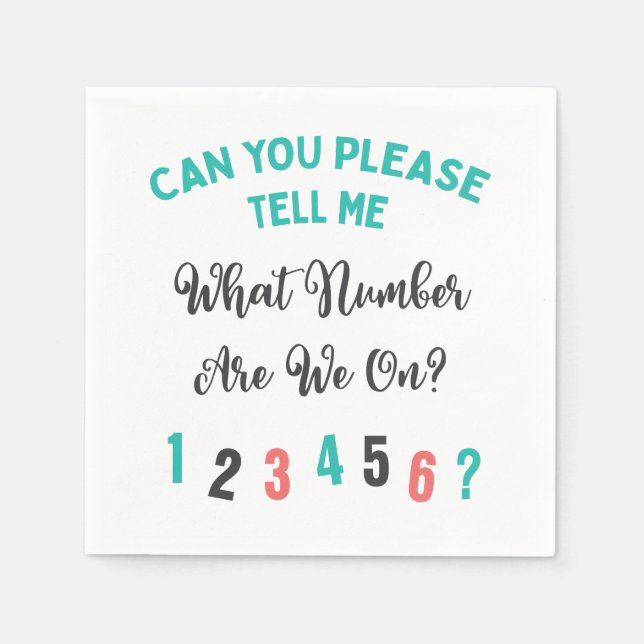Funny Bunco Party What Number Are We On? Napkin (Front)