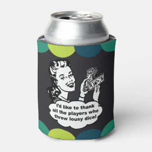 Funny Bunco Player Retro Vintage Can Cooler