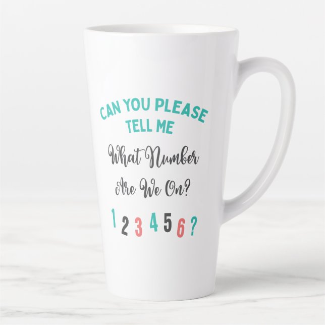 Funny Bunco Player What Number Are We On? Latte Mug (Right)