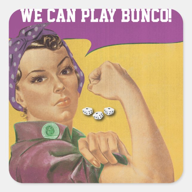 Funny Bunco Sticker - We Can Play Bunco! (Front)