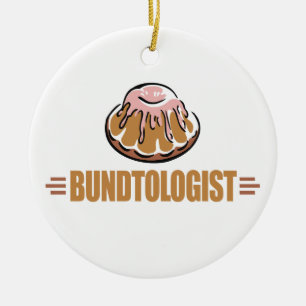 Funny Bundt Cake Ceramic Tree Decoration