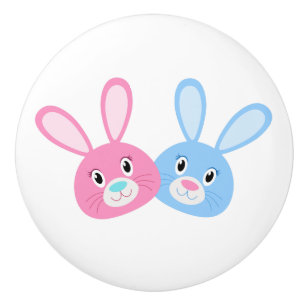 Funny Bunny Ceramic Knob