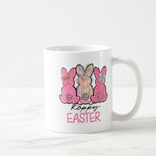 Funny Bunny Coquette Bow Rabbit Lovers Happy Easte Coffee Mug