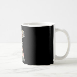 Funny bunny crochet patchwork camo rabbit happy coffee mug