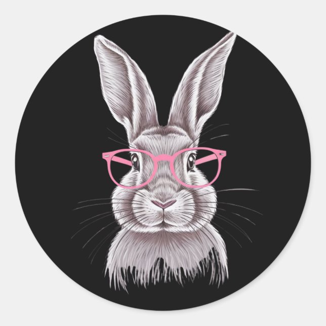 Funny Bunny Cute Family Gifts Easter  Classic Round Sticker (Front)