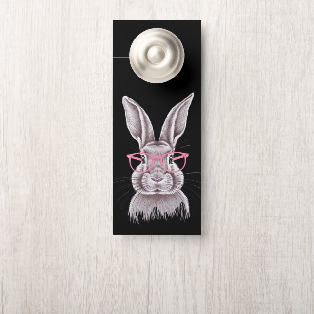 Funny Bunny Cute Family Gifts Easter  Door Hanger (On Knob)