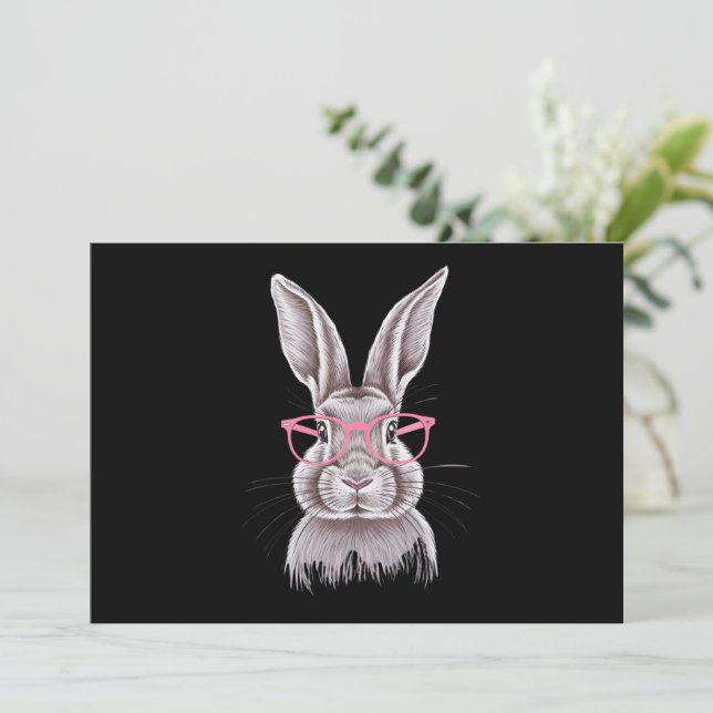 Funny Bunny Cute Family Gifts Easter  Holiday Card (Standing Front)