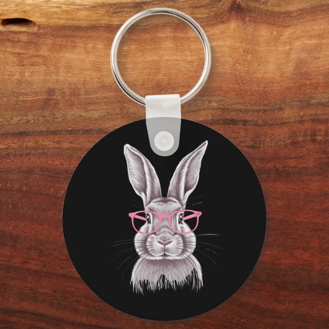 Funny Bunny Cute Family Gifts Easter  Key Ring (Front)