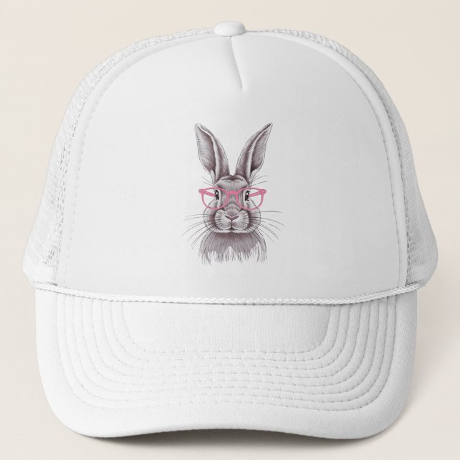 Funny Bunny Cute Family Gifts Easter  Trucker Hat (Front)