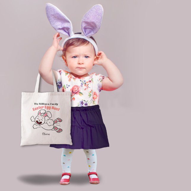 Funny Bunny Easter Egg Hunt Tote Bag (Creator Uploaded)