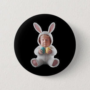Funny Bunny Easter Trump Meme Happy Easter Day 6 Cm Round Badge