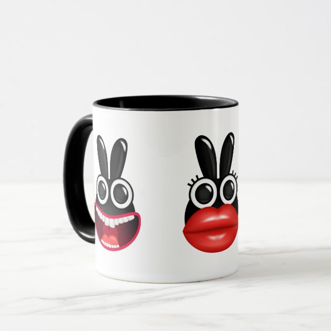 Funny Bunny Faces Mug (Front Left)