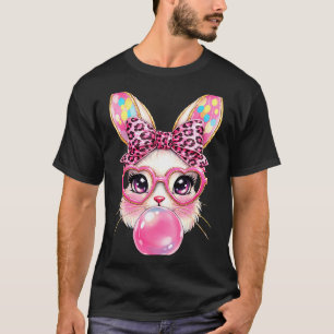 Funny bunny glasses bandana eggs rabbit happy T-Shirt