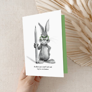 Funny Bunny Glasses Birthday Card