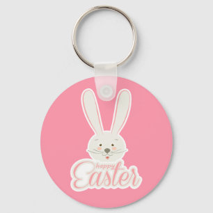 FUNNY BUNNY Happy Easter Eggs Hunt Party Key Ring