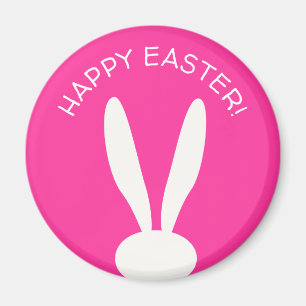 FUNNY BUNNY Hapy Easter Eggs Hunt Party Modern Mag Magnet