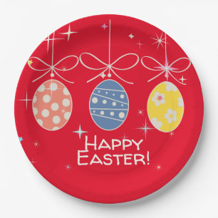FUNNY BUNNY Hapy Easter Eggs Hunt Party Paper Plate