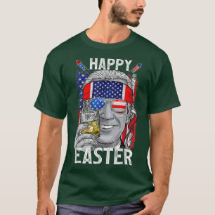 Funny Bunny Joe Biden Happy 4th Of July Confused E T-Shirt