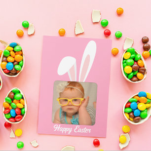 Funny Bunny Personalised Photo Easter Holiday Card