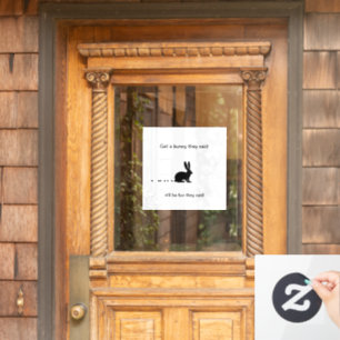 Funny Bunny Poop Window Decal